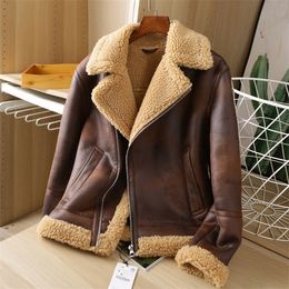 2020 men Autumn and winter The new Lamb jacket leather The jacket coat X0710