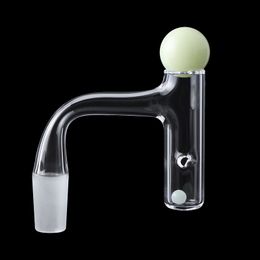 Hochwertiger Rauchquarz-Fingerbanger mit abgeschrägter Kante und 6 mm bis 20 mm leuchtend leuchtenden Perlenkugeln für Glas-Wasserbongs, Dab-Rigs