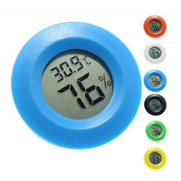 Mini Round Thermometer Hygrometer Instrument Practical Digital Indoor Hygrometers LCD Display Temperature Humidity Metre Aquarium Gauge Industry Thermometers