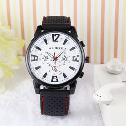 watch Cool Black Military Pilot Aviator Army Style Silicone For Men Boy Luxury Analog Outdoor Sport Racing WristWatch