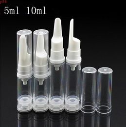 5ml 10ml Clear Lucency Plastic Pump Bottle Pen Originales Refillable Empty Eye Gel Cosmetic Emulsion Cream Sample Containersgood qty