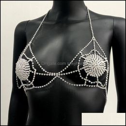 Other Body Jewelry Summer Beach Women Rhinestone Bra Handmade Crystal Breast Bikini Top Crops Party Show Club Sexy Chain 2021 Drop Delivery