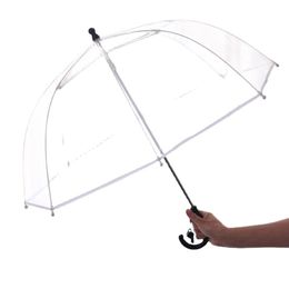 NOSUN Paraguas transparente con forma de fútbol Parasol deportivo para paraguas de lluvia Paraguas transparente Transparente A prueba de viento Paraguas de fútbol para niños （Negro）