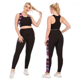 Yoga Outfit Exercise Set Sports Bra And Leggings Jogging Women Gym Clothes 2-piece Tights Fitness Suit