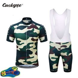 TOP Bike Camouflage Summer Cycling Jersey Set Road Bicycle Jerseys MTB Wear Breathable Clothing Ropa Para Mujer