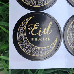 Gifts Wrap Box Label Paper Seal Gift Stickers Foil Ramadan Eid-Mubarak Islamic Muslim Eid Mubarak Sticker 4cm Stamping 12pcs/set 20pcs/set