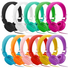 High Quality Stereo Bass Kids Headphones With Microphone Music Earphones Children Headsets Foldable Portable Fashionable