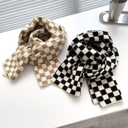 S2635 New Winter Students Women's Plaid Scarf Knitted Neckerchief Neck Warm Scaves