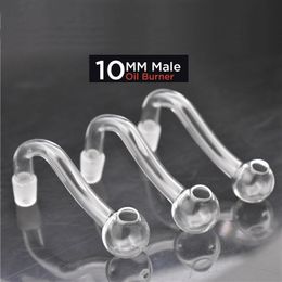 Curved Glass Oil burners pipes Bucket oil Nails 10mm 14mm 18mm male female big oil bowl adapter for dab rig bong