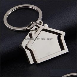 Rings Jewellery 10 Pieces/Lot Zinc Alloy Shaped Keychains Novelty Keyrings Gifts For Promotion House Key Ring C3 Drop Delivery 2021 Grhjw