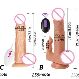Nxy Dildos Realistic Dildo with Wireless Remote Control 20 Speeds Vagina Massage g Spot Suction Cup Huge Vibrator Sex Toy 0105