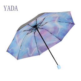 Umbrellas YADA 2021 High Quality Fashion Designer Windproof Folding Rainy For Women Parasol Anti-uv Umbrella YS200069