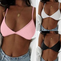 Women's Shapers Women Sports Tanks Without Steel Ring Thin Section Gathered Bra Tops Simple Solid Colour Blusas Mujer De Moda 2021 Verano#y4