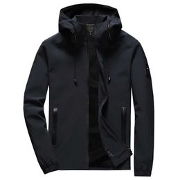 Brand Jacket Men Zipper Winter Spring Autumn Casual Solid Hooded Jackets Men's Outwear Slim Fit High Quality M-8XL 210707