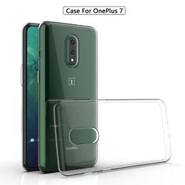 Cases for OnePlus 7 Clear Case OnePlus 7 TPU Silicon Clear Fitted Bumper Soft Case for One Plus 7 1+7 Transparent Back Cover