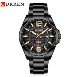 CURREN Luxury Men Watch Military Casual Sport Watches Men's Fashion Quartz Wristwatch Date Week Display Clock Relogio Masculino 210517