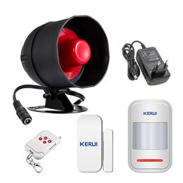 KERUI Standalone Security System Wireless Motion Sensor Local Siren Horn With up to 100db Alarm Kit