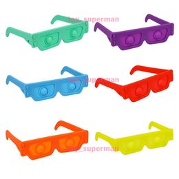 Fidget toys Glasses Shape Push Bubble Decompression Toy For Autism Stress Relief Game Girls And Kids Gift