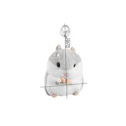 10PCS 10cm Little Hamster Pretty Bag Plush Mini Pendant Keychain Doll Ring Toy