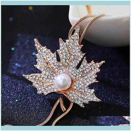 Necklaces & Pendants Jewellery Japanese And Korean Personality Fashion Tassel Pendant Sweater Chain Long Maple Leaf Necklace Temperament Simpl