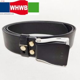 Black 2021 Fashion Men & Women Belts Leather Metal Aluminun Aeroplane Pin Buckle Waist Belt Jeans Aircraft Travel Waistband