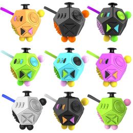-Fidget Brinquedos Dice Segunda geração Fidgets Santo Cristal Magic Cube Anti Ansiedade Toy Do Dedo Decompression