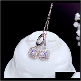 Jewelry2021 Moissanite Women Stud Earrings 925 Sterling Sier Shiny Gem Better Than Diamond Gift Gra Certificate Drop Delivery 2021 2V0Qm