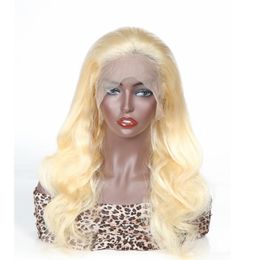 613 Blonde 13X4 Lace Frontal Wig Pre Plucked Transparent Lace Front Human Hair Wigs Straight Body Wave Deep