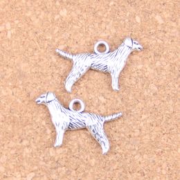 92pcs Antique Silver Bronze Plated double sided dog Charms Pendant DIY Necklace Bracelet Bangle Findings 23*15mm
