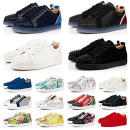 multi color sequin fabric Canada - Luxurys Designers Red Bottom Men Women Loafers Vintage Shoes Suede Spikes Oxfords Leather Bottoms Platform sneakers Original Party Lovers Wedding Business