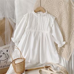 Cute Little Children Costume Spring Toddler Kids Dresses for Girls Lace Long Sleeve Princess Dress Vestidos Baby Fall Clothes Q0716