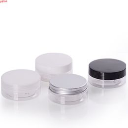 24pcs 50g Clear Empty Cosmetic Plastic Face Cream Case Makeup Jar Pot Container Bottle With Lid/Aluminum Lidgoods