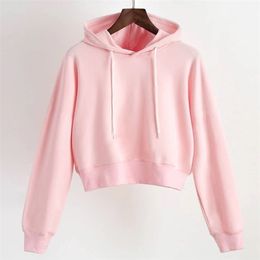 black pink white hoodie women kpop solid aesthetic sweatshirt korean harajuku hoodies woman crop top autumn winter clothes women 210729