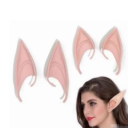 100pairs Party Supplies Mysterious Elf Ears Fairy Cosplay Accessories Latex Soft Prosthetic False Goblin Ear Pixie Dress Up Halloween Party Masks Cos Mask