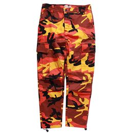 Camouflage Casual Trousers Men Fashion Hip-hop Multi-pocket Cotton Cargo Pants Couple Loose Plus Size Sports Military Vintage Men's