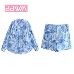 Summer Style Printed Beach Vacation Chic Women's Shorts Sports and Fitness Sweet Female Shorts 210507