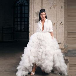 Long White Formal Skirts Made in China 
