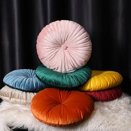8cm Thick Small Pumpkin Round Pillow Cushion Office Seat Backrest Living Room Sofa Bay Window With Core Cushion/Decorative