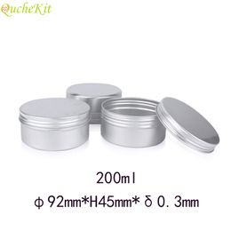 10PCS 200ML Tin Lid Empty Gift Cosmetic Candle Container Jar Coffee Candy Storage Box Small Organizer