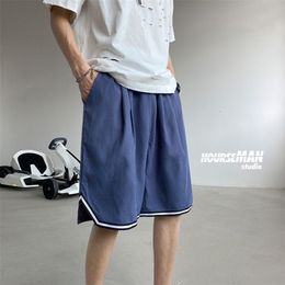 Privathinker Men's Casual Oversize Shorts Fashion Man Korean Streetwear Knee Length Sweatpants Men 210716