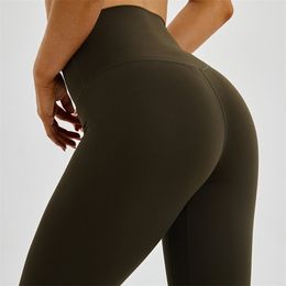 Women Sports Gym Skinny Leggings 4 Way Stretch Fabric high waist camo black 7/8 leggins 211215