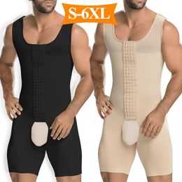 Full Body Shapewear for Mens Plus Size Bodysuit Waist Trimmer Belt Waste Trainer Slimming Flat Belly Man Sheath Colombian Girdle