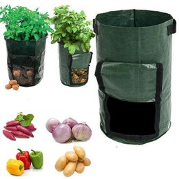 GreenGrow 2pcs Home Garden Planters - Vertical Potato Grow Bags for Moisturizing Vegetable Seedlings