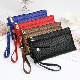 High quality leather Evening bag small fresh female stylish mobile phone change hand hold multiple Colours Special offer