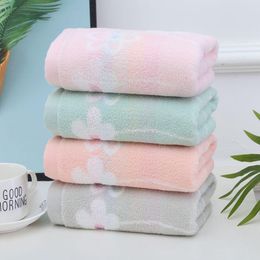 green patterned towels UK - Towel T200A Floral Pattern Wedding Small Gift Cotton Water Absorbent Pink Grey Green Boy Girl Men Women Bath Towelface
