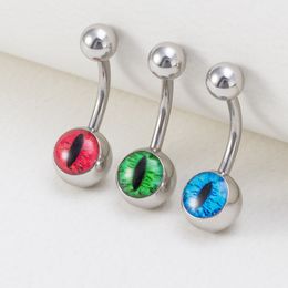 Dragon's Eyes Belly Button Rings Double Round Navel Piercing Stud Bar Stainless Steel Sexy Woman Ombligo Body Jewellery