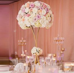 gold silver Colour 31.5" tall crystal acylic decoration Centrepiece wedding table decor flower stand event