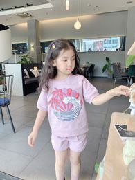 high quality Summer Baby Girls Clothing Sets Short Sleeve Pullover T Shirts with Shorts toddler girl causal sport Outfits