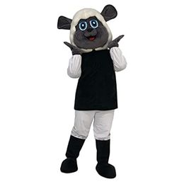 Mascot Costumes Plush Black Sheep Mascot Costume Cute Unisex Animal Costume Cartoon Character Costume Adult Party Halloween