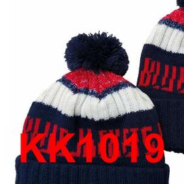 2021 Blue Jackets Baseball Beanie North American Team Side Patch Winter Wool Sport Knit Hat Skull Caps A1